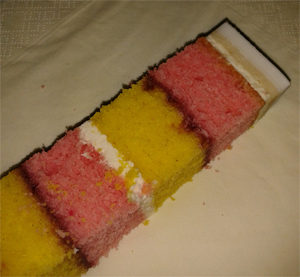 Finger of Battenburg Wedding Cake