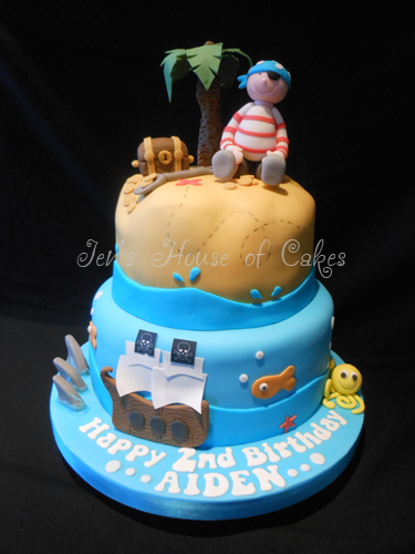 2 Tier Pirate Birthday Cake