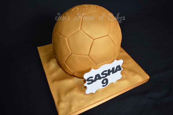 3D Golden Football Cake
